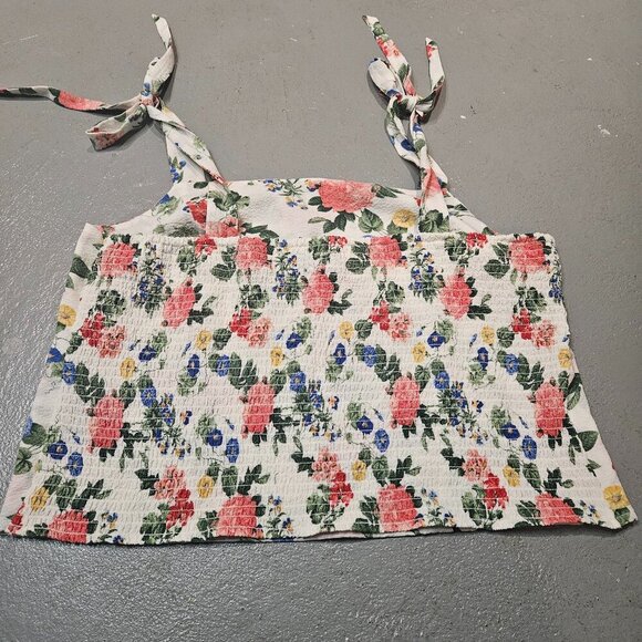 NWOT Cropped floral stretchy top XL - Picture 3 of 6